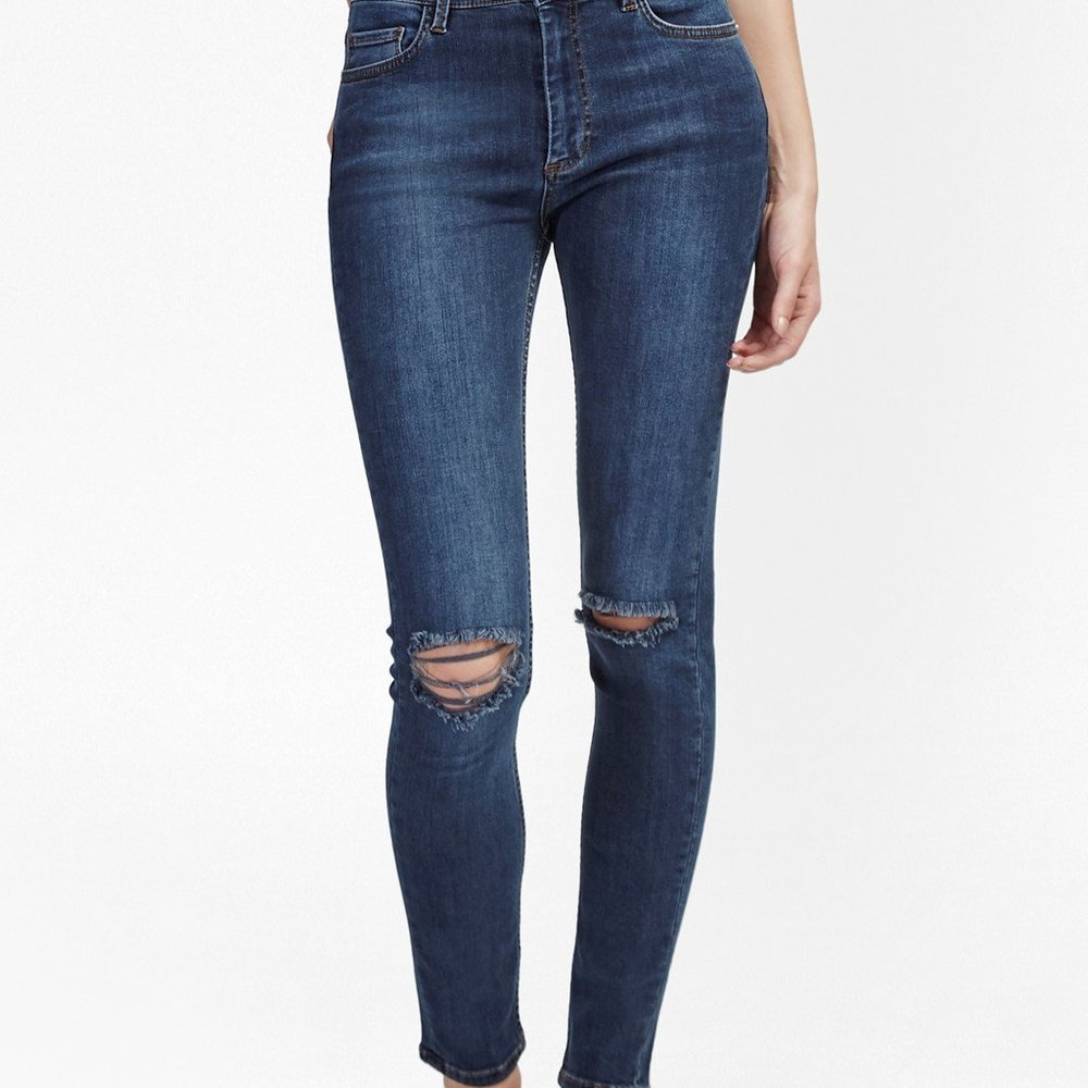 Women’s Australian Knee Ripped Skinny Jeans